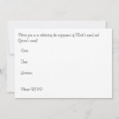 カーネーション発表は上がり、 招待状 (裏面)