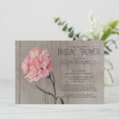 カーネーション素朴ブライダルシャワー招待状 招待状 (スタンド正面)