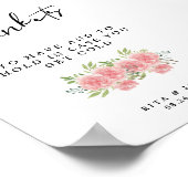 カーネーション結婚は飲み物の看板を持って持つべきである ポスター (角)