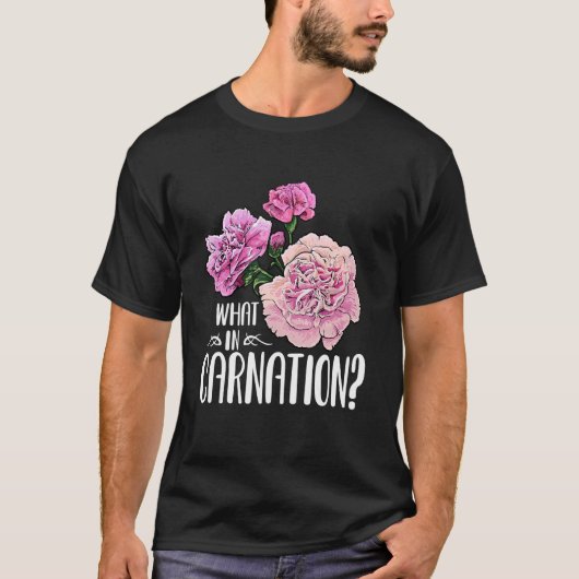カーネーション花のフローラ Tシャツ (正面)