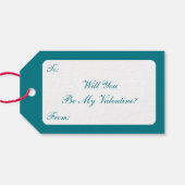 カーネーション花ヴィンテージバレンタインデー ギフトタグ (裏面横)