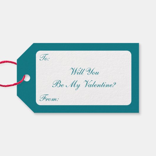 カーネーション花ヴィンテージバレンタインデー ギフトタグ (裏面横)