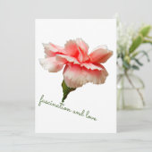 カーネーション花。魅惑と愛。 招待状 (スタンド正面)