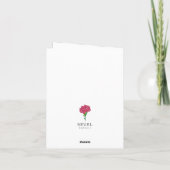 カーネーション誕生フラワーマーケット1月誕生日 カード (裏面)