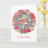 カーネーション誕生日カード カード (黄色い花)