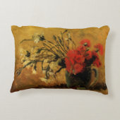 カーネーション赤と白バイビンセント・ヴァン・ゴッホ アクセントクッション (裏面)