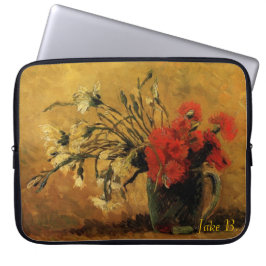カーネーション赤と白付き花瓶ファンゴッホ ラップトップスリーブ