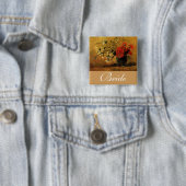 カーネーション赤と白付き花瓶ファンゴッホ 缶バッジ (インサイチュ)