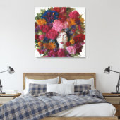 カーネーション開花の冬の恵み： 1月のキャンバス キャンバスプリント (インサイチュ (寝室))