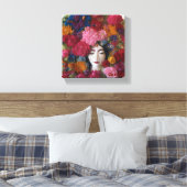 カーネーション開花の冬の恵み： 1月のキャンバス キャンバスプリント (インサイチュ (寝室))