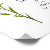 カーネーション1月誕生フラワーウォーターカラーアート ポスター (角)