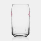 カーネーション1月誕生フラワー名前をカスタムする ガラス缶 (右)