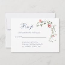 カーネーション ウェディング RSVP カード