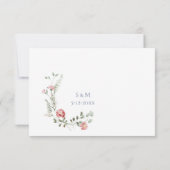 カーネーション ウェディング RSVP カード (裏面)