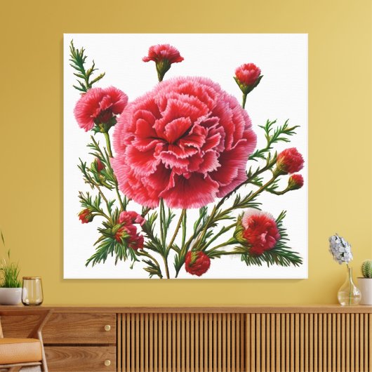 カーネーション・エネルギーによるエンパワーメント キャンバスプリント (インサイチュ (リビング))