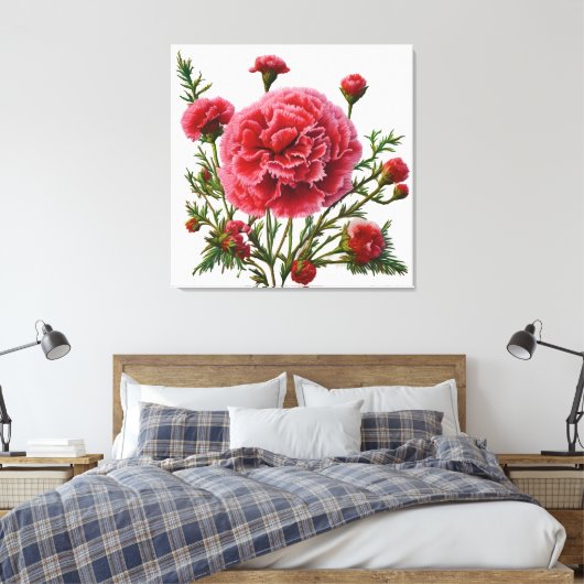 カーネーション・エネルギーによるエンパワーメント キャンバスプリント (インサイチュ (寝室))