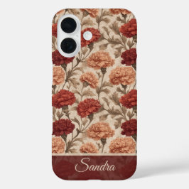 カーネーション オーダーメイド 女性へのユニークなギフト iPhone 16ケース
