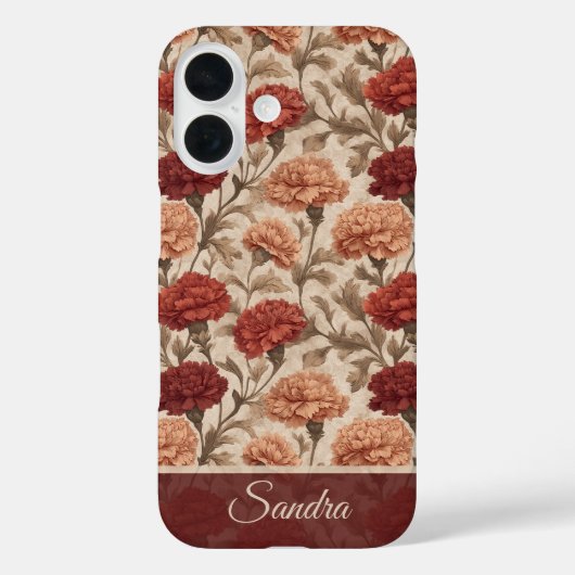 カーネーション オーダーメイド 女性へのユニークなギフト Case-Mate iPhoneケース (裏面)