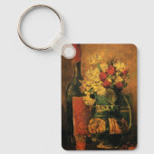 カーネーション、バラ、ビンセント・ヴァン・ゴッホによるボトル キーホルダー (正面)