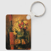 カーネーション、バラ、ビンセント・ヴァン・ゴッホによるボトル キーホルダー (裏面)