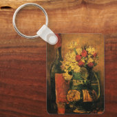 カーネーション、バラ、ビンセント・ヴァン・ゴッホによるボトル キーホルダー (正面)
