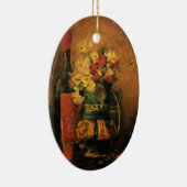 カーネーション、バラ、ビンセント・ヴァン・ゴッホによるボトル セラミックオーナメント (右)
