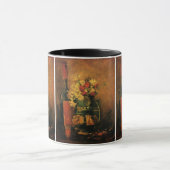 カーネーション、バラ、ビンセント・ヴァン・ゴッホによるボトル マグカップ (中央)