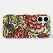 カーネーション フラワー タイル アンティーク レトロ デモルガン アート Case-Mate iPhoneケース (裏面 (横))