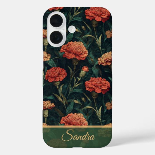 カーネーション フローラル オーダーメイドの特別な母の日ギフト Case-Mate iPhoneケース (裏面)