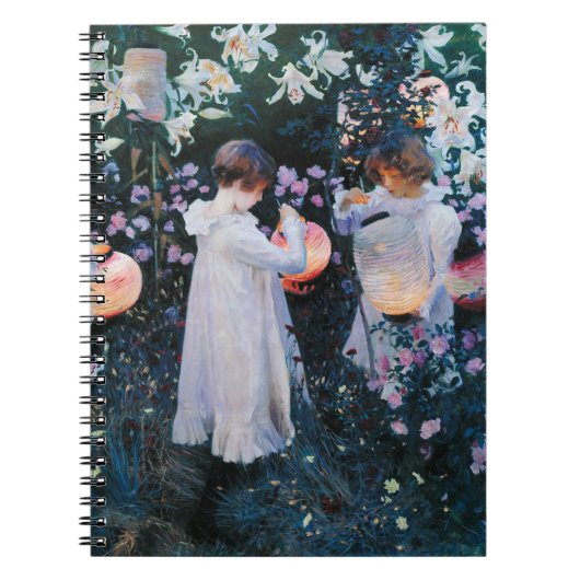 カーネーション、ユリ、ユリ、バラ | ジョン・シンガー・サージェント ノートブック (正面)