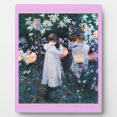 カーネーション，リリー，リリー，バラ，うがい フォトプラーク (正面)