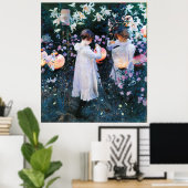 カーネーション,リリー,リリー,バラ,うがい ポスター (ホームオフィス)