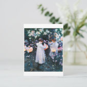 カーネーション，リリー，リリー，バラ，うがい ポストカード (スタンド正面)