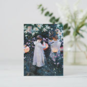 カーネーション,リリー,リリー,バラ | ジョン・シンガー・サージェント ポストカード (スタンド正面)