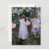 カーネーション，リリー，リリー，バラ ポストカード (正面/裏面)