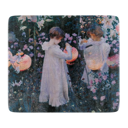 カーネーション、リリー、リリー、バラ(John Singer Sargent) カッティングボード (正面)