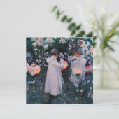 カーネーション、リリー、リリー、バラ(John Singer Sargent) カード (スタンド正面)