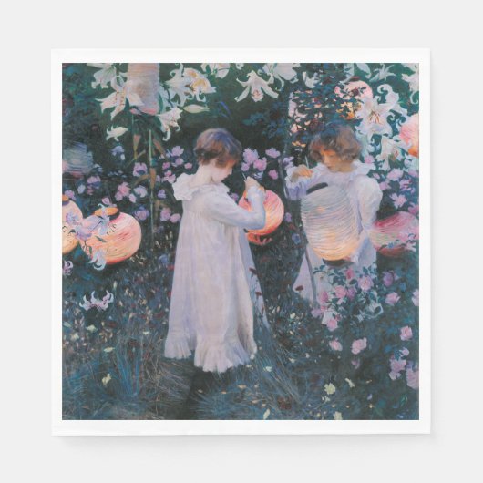 カーネーション、リリー、リリー、バラ(John Singer Sargent) スタンダードランチョンナプキン (正面)