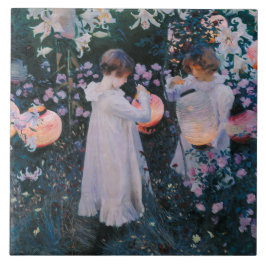 カーネーション、リリー、リリー、バラ(John Singer Sargent) タイル