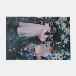 カーネーション、リリー、リリー、バラ(John Singer Sargent) ドアマット