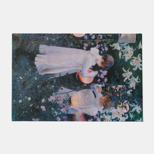 カーネーション、リリー、リリー、バラ(John Singer Sargent) ドアマット (正面)