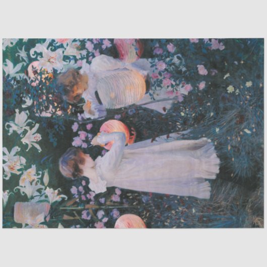 カーネーション、リリー、リリー、バラ(John Singer Sargent) 薄葉紙 (正面)