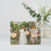 カーネーション、リリー、リリー、バラbyジョン・シンガーSargent ポストカード (スタンド正面)