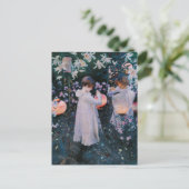 カーネーション、リリー、リリー、バラbyジョン・シンガーSargent ポストカード (スタンド正面)