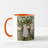 カーネーション、リリー、リリー、バラbyジョン・シンガーSargent マグカップ (左)