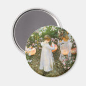 カーネーション、リリー、リリー、バラbyジョン・シンガーSargent マグネット (正面/裏面)