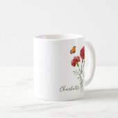 カーネーション 誕生月 花 コーヒーマグカップ (正面右)