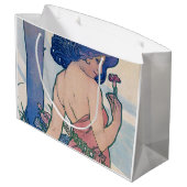 カーネーション（4つの花）、アルフォンスミュシャ ラージペーパーバッグ (裏面アングル)