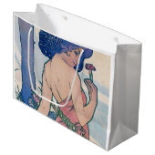 カーネーション（4つの花）、アルフォンスミュシャ ラージペーパーバッグ (正面アングル)