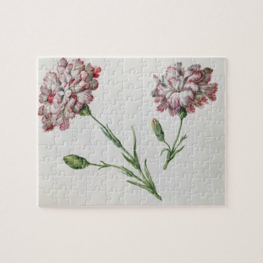 カーネーション(w/c紙で) ジグソーパズル (横)